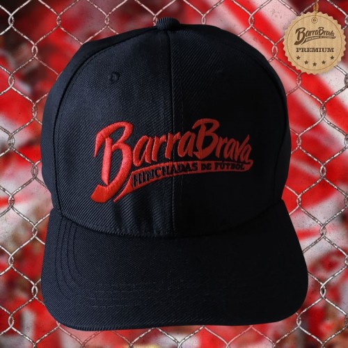 Boné preto original Barra Brava - Logo vermelho bordado